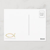 Ichthus - Christelijk vissymbool - Faith Briefkaart (Achterkant)