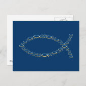 Ichthus - Christelijk vissymbool - kleine vissen Briefkaart (Voorkant / Achterkant)