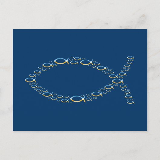 Ichthus - Christelijk vissymbool - kleine vissen Briefkaart (Voorkant)