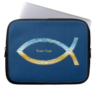 Ichthus - Christelijk vissymbool -  Laptop Sleeve