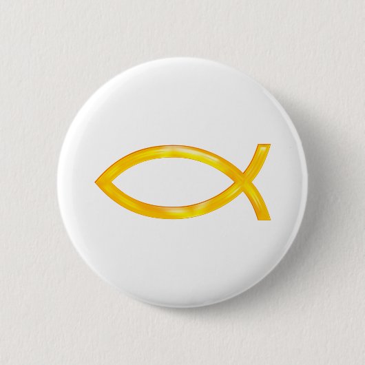Ichthus - Christelijk vissymbool Ronde Button 5,7 Cm (Voorkant)