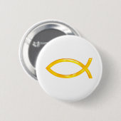 Ichthus - Christelijk vissymbool Ronde Button 5,7 Cm (Voorkant /achterkant)