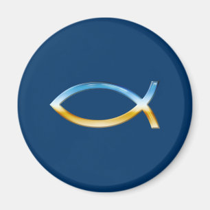 Ichthus - Christelijk visSymbool Sky & Ground Magneet