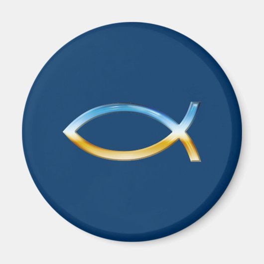 Ichthus - Christelijk visSymbool Sky & Ground Magneet (Voorkant)