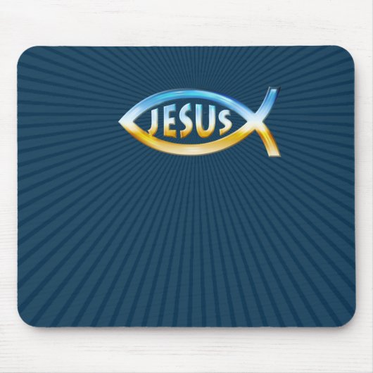 Ichthus - Christelijk visSymbool Sky & Ground Muismat (Voorkant)