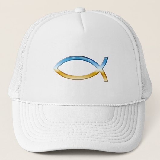 Ichthus - Christelijk visSymbool Sky & Ground Trucker Pet (Voorkant)