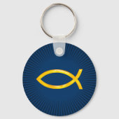 Ichthus - Christelijk vissymbool Sleutelhanger (Voorkant)