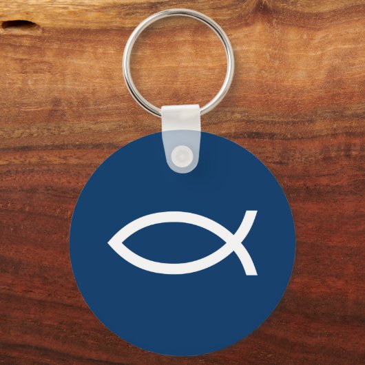 Ichthus - Christelijk vissymbool Sleutelhanger (Voorkant)