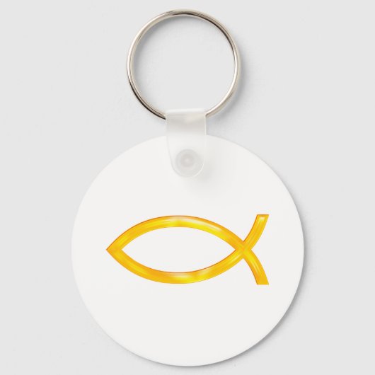 Ichthus - Christelijk vissymbool Sleutelhanger (Voorkant)