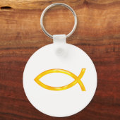Ichthus - Christelijk vissymbool Sleutelhanger (Voorkant)