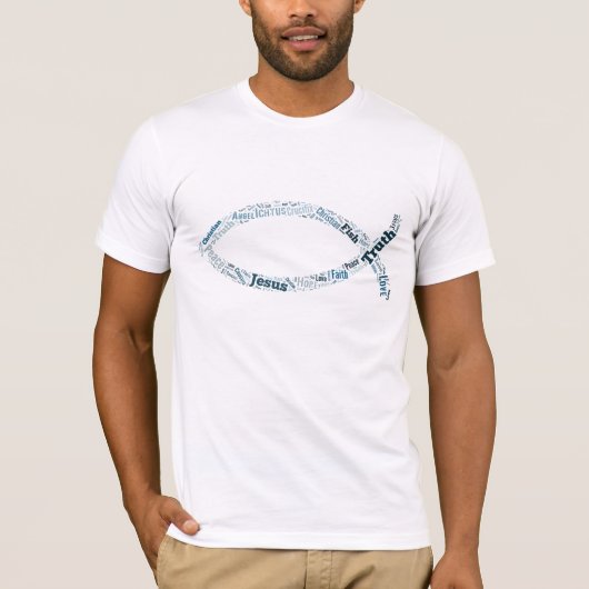 Ichthus - Christelijk vissymbool - tekst T-shirt (Voorkant)