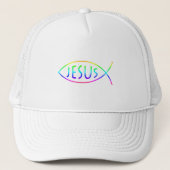 Ichthus - Christelijk vissymbool Trucker Pet (Voorkant)