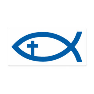 Ichthus Christelijk vissymbool Zelfinktende Stempel