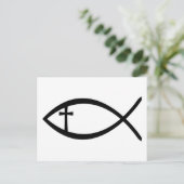 Ichthus Christelijke vis Briefkaart (Staand voorkant)