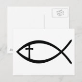 Ichthus Christelijke vis Briefkaart (Voorkant / Achterkant)