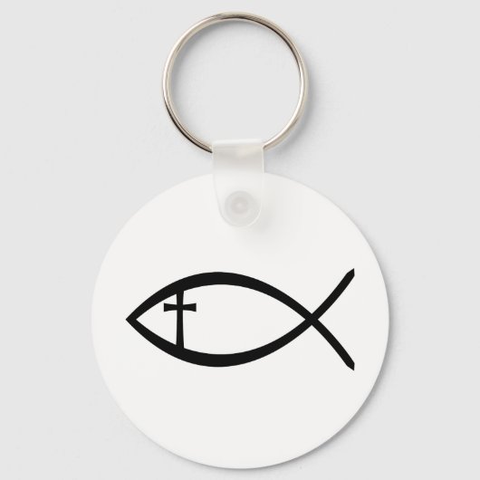 Ichthus Christelijke vis Sleutelhanger (Voorkant)