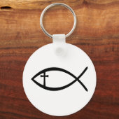 Ichthus Christelijke vis Sleutelhanger (Voorkant)