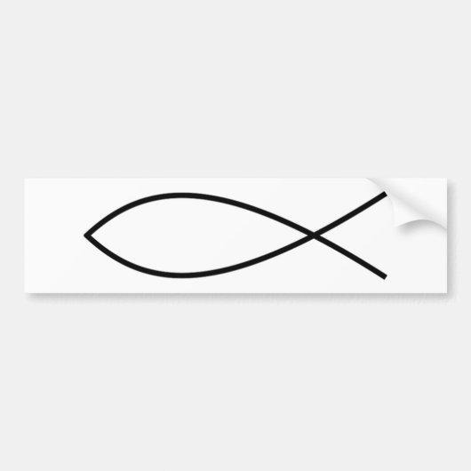 Ichthus Fish Bumpersticker (Voorkant)