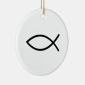 Ichthus Fish Symbol Keramisch Ornament (Rechts)