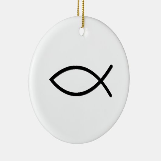 Ichthus Fish Symbol Keramisch Ornament (Rechts)