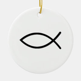 Ichthus Fish Symbol Keramisch Ornament