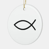 Ichthus Fish Symbol Keramisch Ornament (Links)