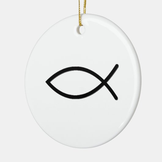 Ichthus Fish Symbol Keramisch Ornament (Links)
