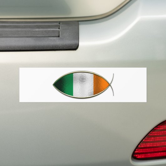 Ichthus - Ierse vlag Bumpersticker (Op auto)
