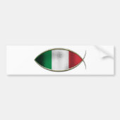 Ichthus - Italiaanse vlag Bumpersticker (Voorkant)