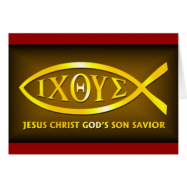 ICHTHUS: Jezus Fish Symbool (Voorkant Horizontaal)