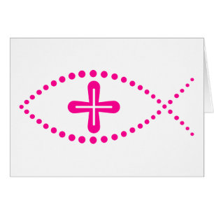Ichthus roze Christelijke vis