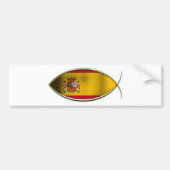 Ichthus - Spaanse vlag Bumpersticker (Voorkant)