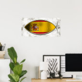 Ichthus - Spaanse vlag Poster (Thuiskantoor)