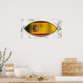 Ichthus - Spaanse vlag Poster (Keuken)