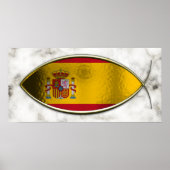 Ichthus - Spaanse vlag Poster (Voorkant)