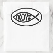 Ichthus Vis Symbool Ovale Bumperstickers Ovale Sticker (Tas)