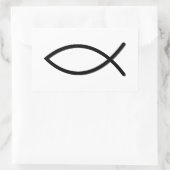Ichthus vissymbool rechthoekige sticker (Tas)