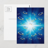 Ichthuspatroon | Christelijk vissymbool Briefkaart (Voorkant / Achterkant)