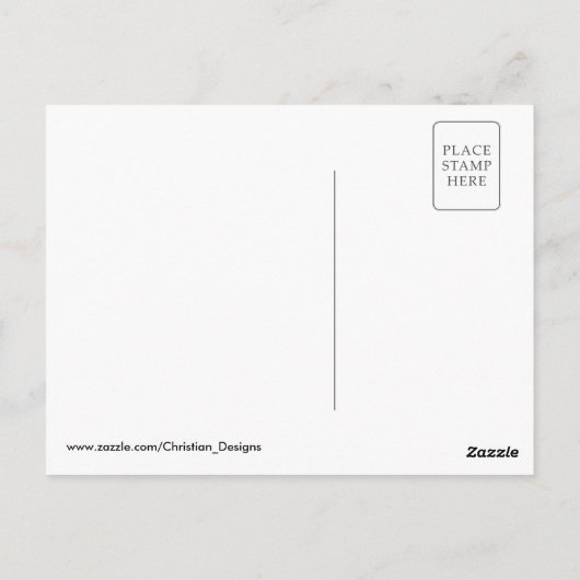 Ichthuspatroon | Christelijk vissymbool Briefkaart (Achterkant)