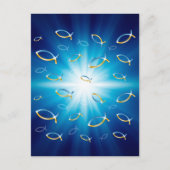 Ichthuspatroon | Christelijk vissymbool Briefkaart (Voorkant)
