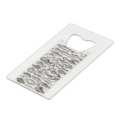 Ichthyologiechthyology, fish, oceanica, ichtyoloog creditkaart flessenopener (Achterkant Gekanteld)