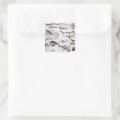 Ichthyology- Elasmobranch, Ganoid Vierkante Sticker (Tas)