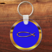 Ichthys Blue-Gold Sleutelhanger (Voorkant)