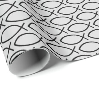 Ichthys Christelijk Symbool Patroon Cadeaupapier