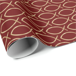 Ichthys Christelijk Symbool Patroon Cadeaupapier