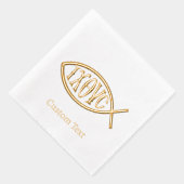 Ichthys Christelijk Symbool Patroon Folie Servetten (Rechts)