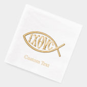 Ichthys Christelijk Symbool Patroon Folie Servetten (Links)