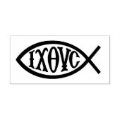 Ichthys Christelijk symbool Rubberstempel (Afrduk)