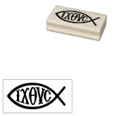 Ichthys Christelijk symbool Rubberstempel (Gestempeld)