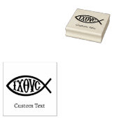 Ichthys Christelijk symbool Rubberstempel (Gestempeld)